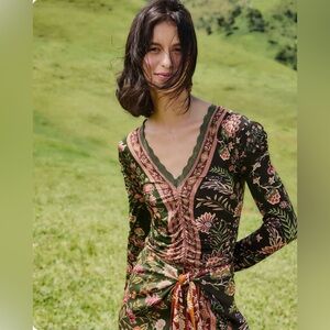 FARM Rio Mixed Winter Garden Long-sleeve NWT